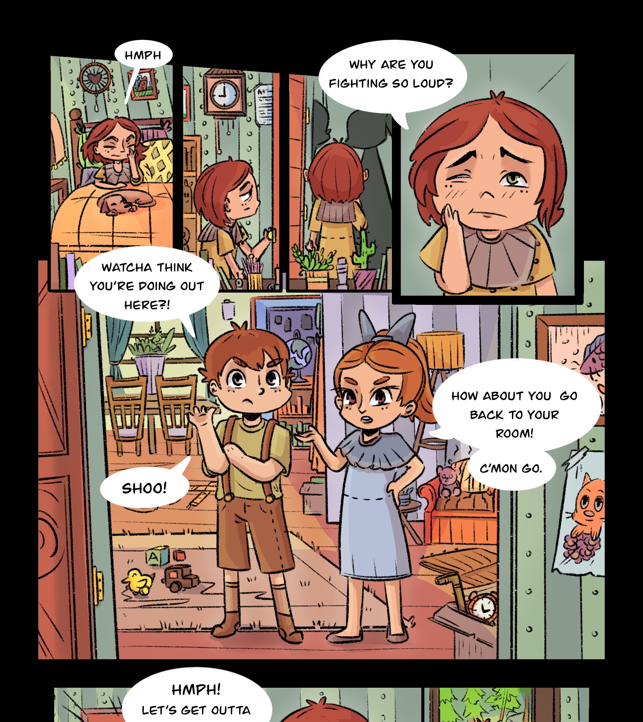 Digital Comic strip of 'Missing Lilly'